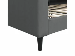 vidaxl Cama Diván|Cama Nido|Sofá cama sin colchón tela oscuro 100x200 cm