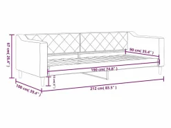 vidaxl Cama Diván|Cama Nido|Sofá cama sin colchón tela 90x190 cm