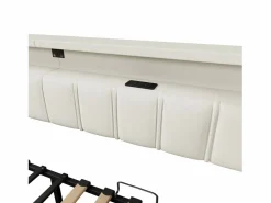 ModernLuxe Cama Diván|Sofá cama 90x200cm - con USB + Type-C - con iluminación LED - con 2 cajones - (sin colchón)