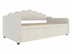 Sofá cama 90x200/180x200 cm - con cama nido - con banda luminosa LED - terciopelo - (colchón no incluido)^ModernLuxe Clearance