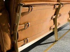 Sofá chaise longue derecha piel camel 6232^Angel Cerda New