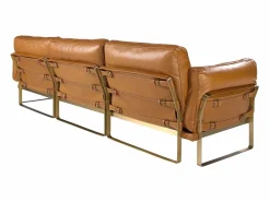 Sofá chaise longue derecha piel camel 6232^Angel Cerda New