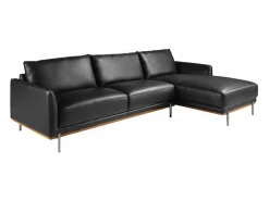 Angel Cerda Sofá chaise longue derecha piel 6197 Negro Clearance