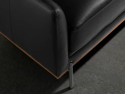 Angel Cerda Sofá chaise longue derecha piel 6197 Negro Clearance