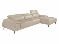 Sofá chaise longue derecha piel gris taupe 6150^Angel Cerda Discount