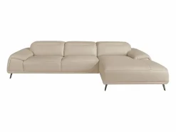 Sofá chaise longue derecha piel gris taupe 6150^Angel Cerda Discount