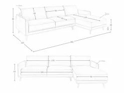Angel Cerda Sofá De Piel|Sofá chaise longue derecha piel 6199