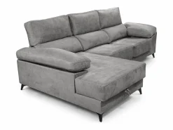 Sofá Chaise Longue derecho de 101x293x167 cm con arcón integrado color oscuro Vis^Cambia tus muebles Clearance