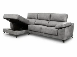 Sofá Chaise Longue derecho de 101x293x167 cm con arcón integrado color oscuro Vis^Cambia tus muebles Clearance