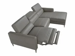 Sofá chaise longue relax derecha piel gris oscuro 6126^Angel Cerda Outlet