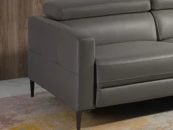 Sofá chaise longue relax derecha piel gris oscuro 6126^Angel Cerda Outlet