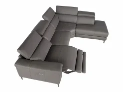 Angel Cerda Sofá chaise longue relax derecha piel gris oscuro 6111 Beige Online