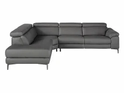 Angel Cerda Sofá chaise longue relax izquierda piel gris oscuro 6112 Beige Outlet
