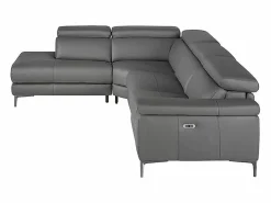 Angel Cerda Sofá chaise longue relax izquierda piel gris oscuro 6112 Beige Outlet