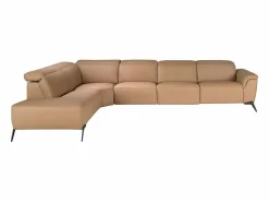 Angel Cerda Sofá chaise longue relax modular izquierdo piel marrón 6281 Marru00f3n Outlet