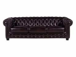 Sofá Chesterfield 100% piel color marrón BRENTON^LINEA SOFA Sale