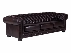 Sofá Chesterfield 100% piel color marrón BRENTON^LINEA SOFA Sale