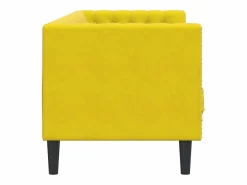 Clicnbuy Sofá Chesterfield 3 plazas con cojines terciopelo Amarillo Hot