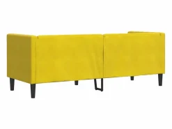 Clicnbuy Sofá Chesterfield 3 plazas con cojines terciopelo Amarillo Hot