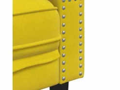 Clicnbuy Sofá Chesterfield 3 plazas con cojines terciopelo Amarillo Hot