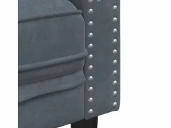 Sofá Chesterfield 2 plazas con cojines terciopelo oscuro^Clicnbuy Best