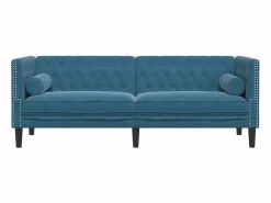 Clicnbuy Sofás Chesterfield|Sofá Chesterfield 3 plazas con cojines terciopelo