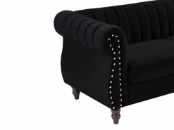 Sofá chesterfield 3 plazas de terciopelo TRUMBO^Vente-unique New