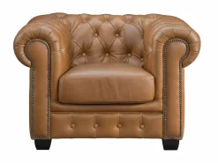 Sofá chesterfield 3+1 plazas 100% piel de búfalo Caramel vintage BRENTON^LINEA SOFA Best