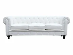 Habitat et jardin Sofá Chesterfield "Aliza" 3 plazas - Blanco Sale
