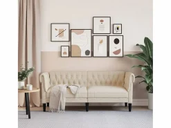 Clicnbuy Sofás Chesterfield|Sofá chesterfield de 2 plazas tela