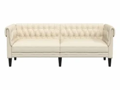 Sofá Chesterfield de 3 plazas tela^Clicnbuy Outlet