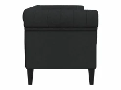 Clicnbuy Sofá Chesterfield de 2 plazas tela Negro Sale