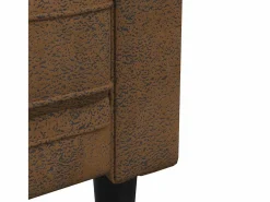 Clicnbuy Sofás Chesterfield|Sofá Chesterfield de 3 plazas tela marrón