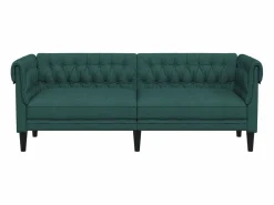 Clicnbuy Sofás Chesterfield|Sofá Chesterfield de 3 plazas tela oscuro