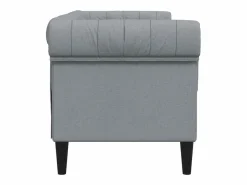 Clicnbuy Sofás Chesterfield|Sofá Chesterfield de 2 plazas tela claro
