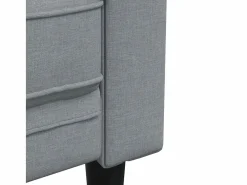 Clicnbuy Sofás Chesterfield|Sofá Chesterfield de 2 plazas tela claro