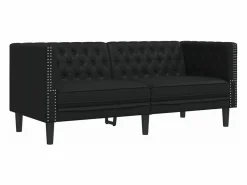 Sofá Chesterfield de 2 plazas cuero artificial^Clicnbuy Sale