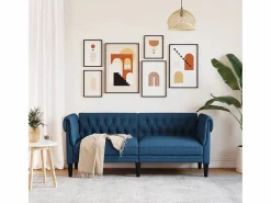 Sofá Chesterfield de 2 plazas tela^Clicnbuy Sale