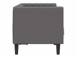 Sofá Chesterfield de 2 plazas cuero artificial^Clicnbuy Discount