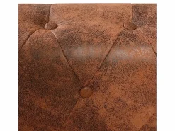 Clicnbuy Sofá Chesterfield de esquina 5 plazas de cuero artificial marrón Marru00f3n Discount