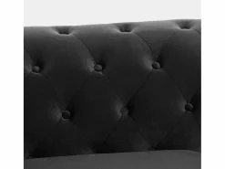 Modus Sofa Sofá Chesterfield de terciopelo de 3 plazas estilo clásico vintage Norwich - Negro Clearance
