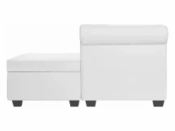 Clicnbuy Sofá Chesterfield en forma L cuero artificial Blanco Best
