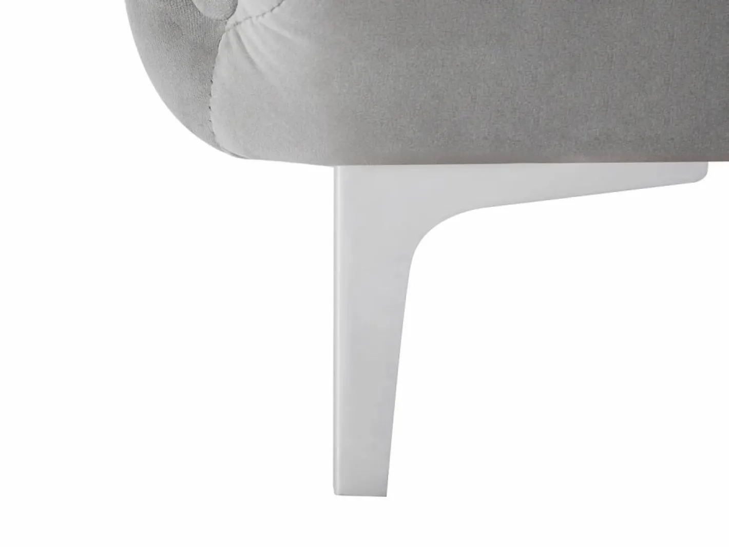 Vente-unique Sofás Chesterfield|Sofá - 2 Plazas|Sofá chéster de 2 plazas en terciopelo y patas de metal EDWINA