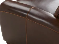 Sofá club 2 plazas piel envejecida color marrón BAUDOIN^LINEA SOFA Outlet