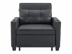 Sillón Cama|Sofá compacto extensible compacto móvil pies de plástico ideal para espacios pequeños madera y metal