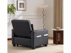Sillón Cama|Sofá compacto extensible compacto móvil pies de plástico ideal para espacios pequeños madera y metal