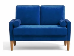 DripeX Sofá Escandinavo|Sofá De Terciopelo|Sofá con 2 escandinavos 2 asientos, mini sofá de sillón en terciopelo de loveseat, sillón de sala de estar con reposabrazos, 121x77x87cm -