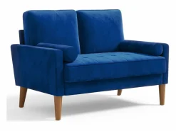 DripeX Sofá Escandinavo|Sofá De Terciopelo|Sofá con 2 escandinavos 2 asientos, mini sofá de sillón en terciopelo de loveseat, sillón de sala de estar con reposabrazos, 121x77x87cm -