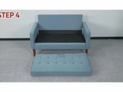 DripeX Sofá con 2 escandinavos 2 plazas, mini sofá de brazo enrollado en terciopelo de loveseat, sillón de sala de estar con reposabrazos, 121x77x87cm - Gris Discount