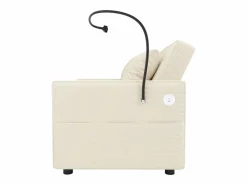 OKWISH Sofá convertible con puerto USB y soporte para teléfono, respaldo ajustable - Pana Beige Clearance